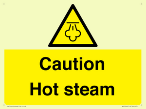 Caution Hot steam